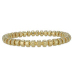 Gold Filled - Tarnish-Free 3mm 5mm Roundels Layering Stacking - Stretch Beaded Bracelet for Ladies