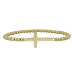 Gold Filled Cross Bracelet - Religious Boho Hippie Jewelry for Women - Tarnish Free