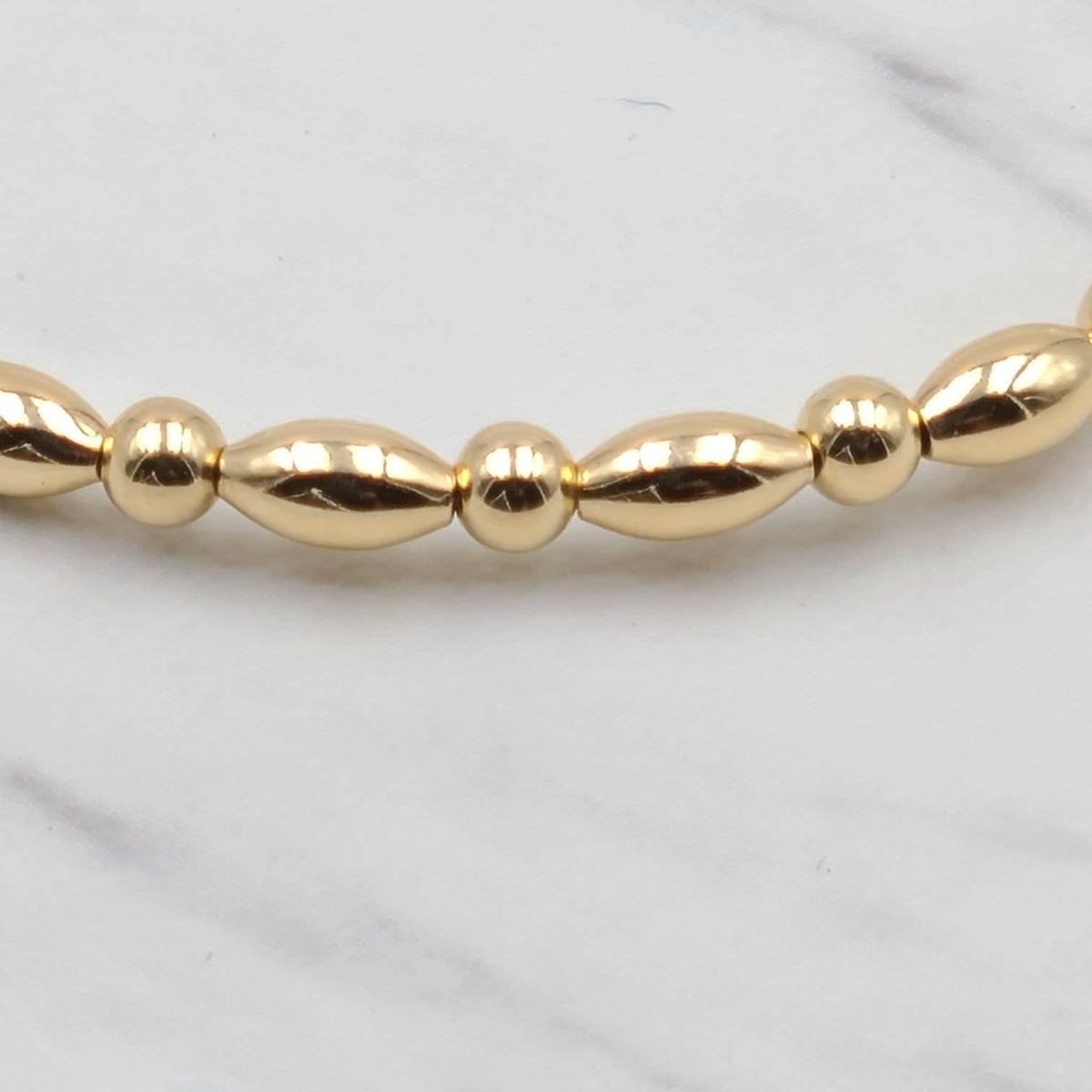 Beaded Bracelet: Gold Filled, Adjustable - Tarnish Free, Waterproof