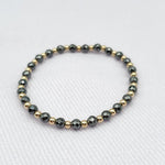 Delicate Gold Filled Stackable Bracelet with Semi Precious Beads - Customizable