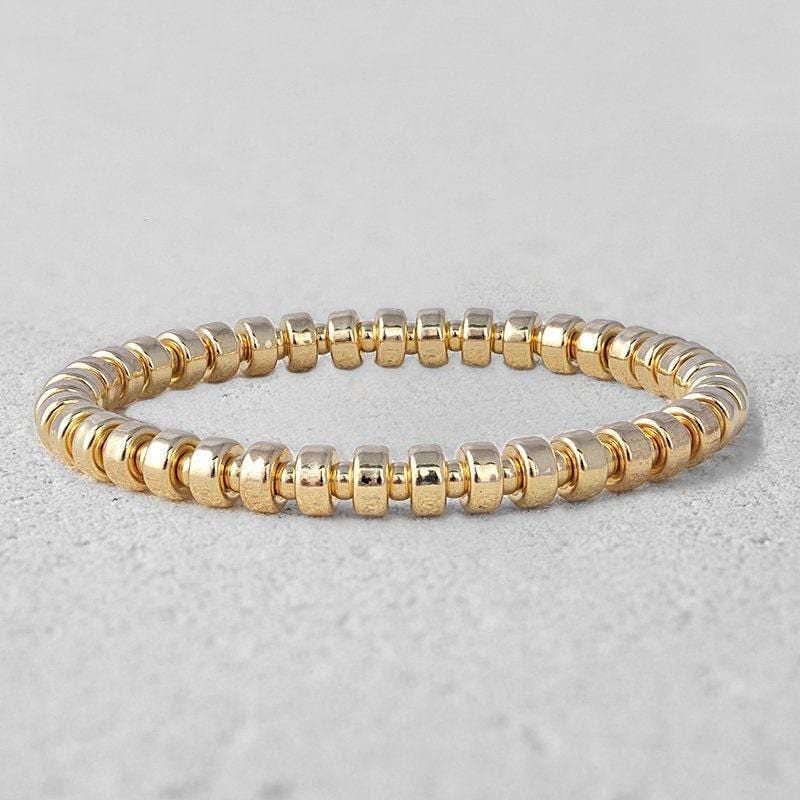 Tarnish Free Gold Filled 3mm and 5mm Beaded Bracelet