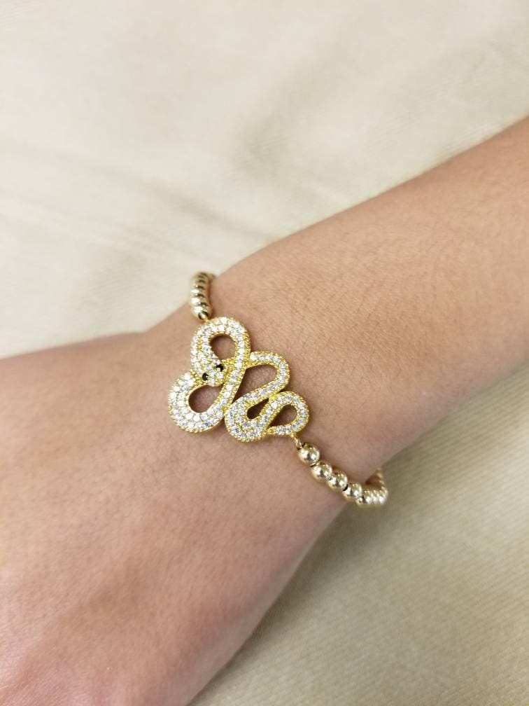 Snake Bracelet, Gold Filled Bracelet, Boho Wrap Bracelet,