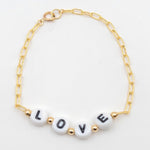 Personalized Gold Filled Initial Bracelet on Delicate Paper Clip Chain - Custom Gift for Women