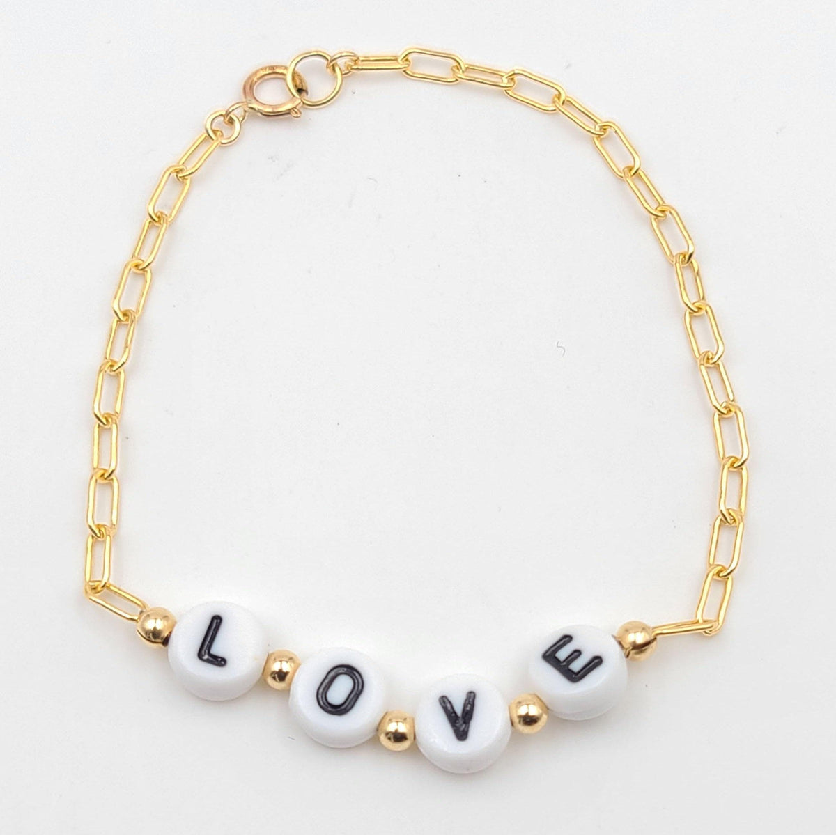 Personalized Gold Filled Initial Bracelet on Delicate Paper Clip Chain - Custom Gift for Women