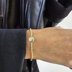 Gold Filled Star Charm Bracelet with Cubic Zirconia – Handmade Celestial Jewelry