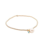 Pearl Stacking Bracelet: Gold Filled Beads - Adjustable Stretch