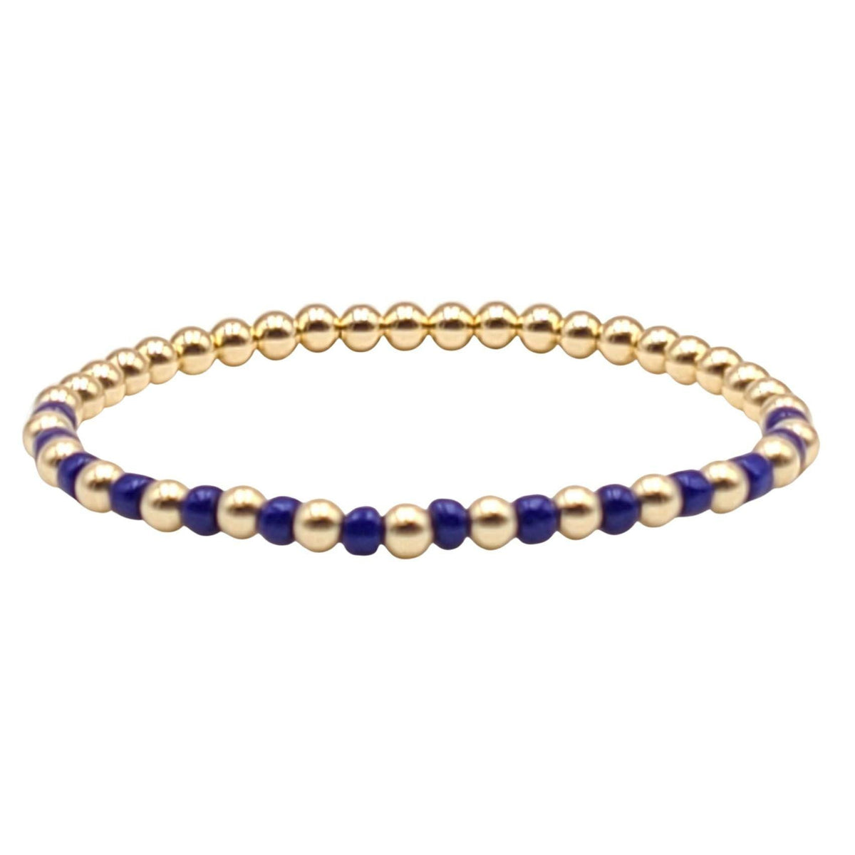 Colorful Stackable Gold Filled Beaded Bracelet - Waterproof Womens Jewelry