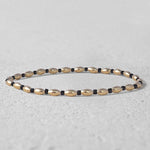 Gold Filled Stacking Bracelet - Non Tarnish Waterproof Glass Beaded Layering Jewelry