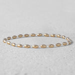 Gold Filled Stacking Bracelet - Non Tarnish Waterproof Glass Beaded Layering Jewelry