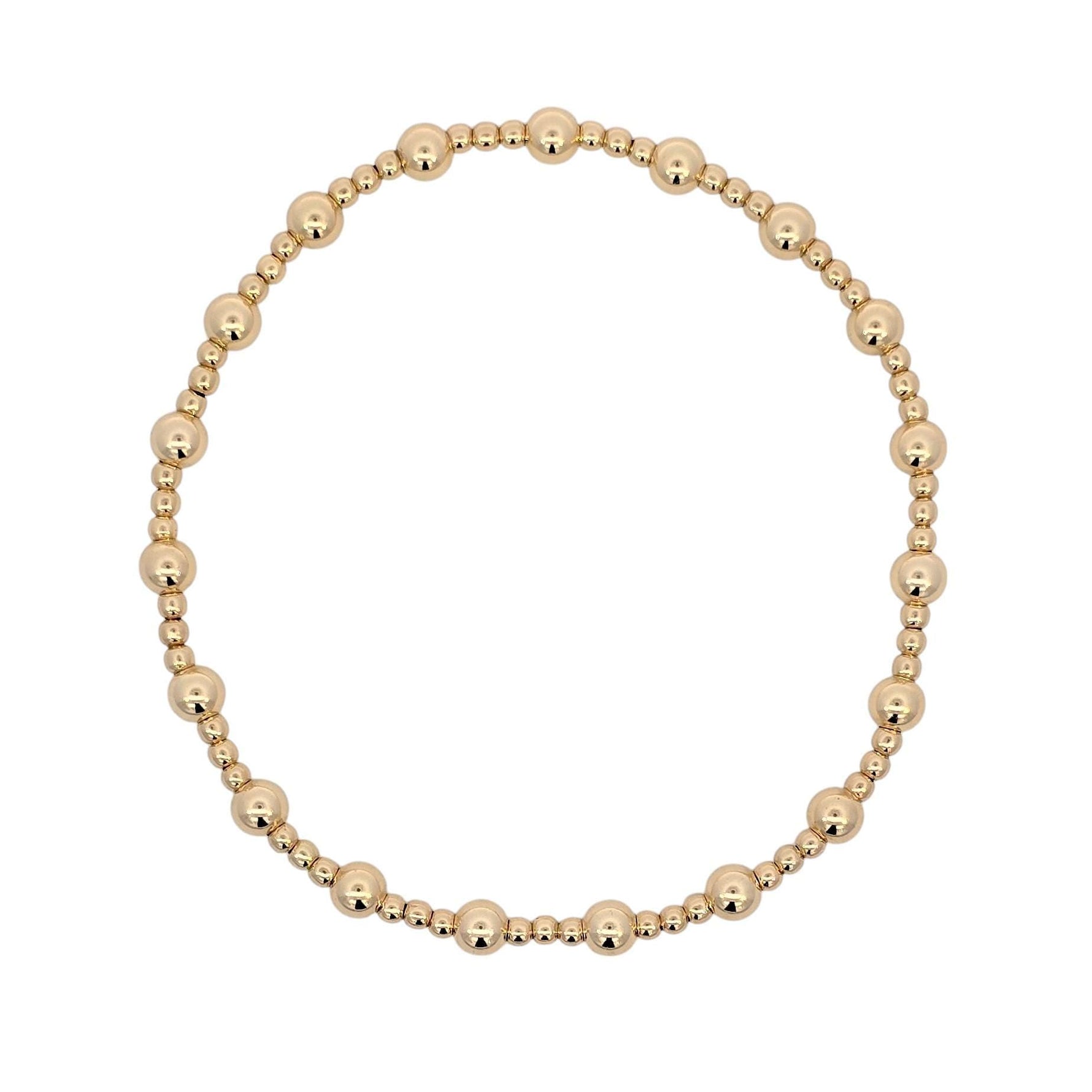Stretch Stacking Bracelet: Gold Filled Beads - Tarnish Resistant