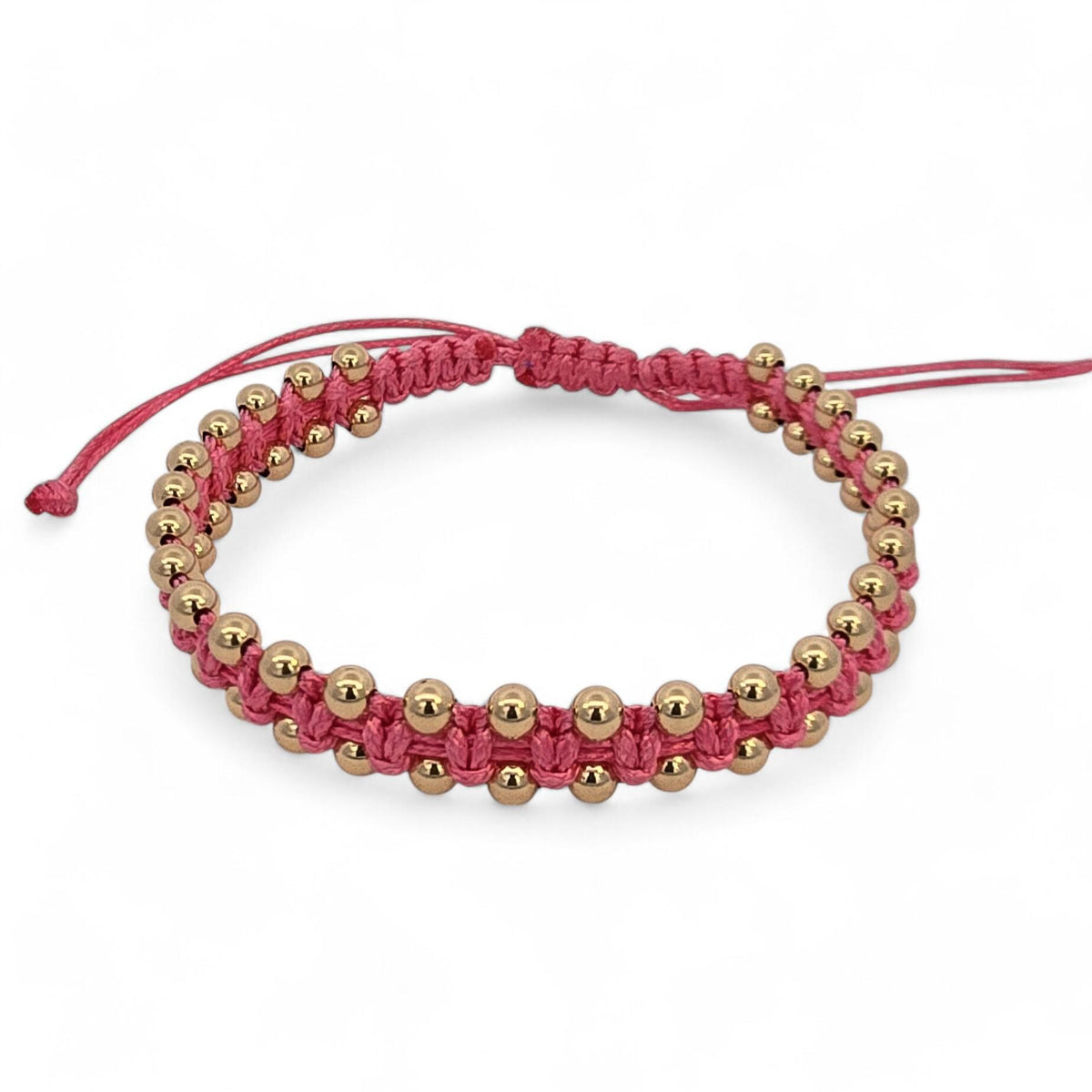 14kt Gold Filled Beaded Bracelet | Adjustable Color Cord | Tarnish-Free Jewelry Gift for Women