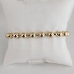 Gold Filled Beaded Stacking Bracelet - 3mm and 6mm Alternating Beads - Handcrafted Jewelry
