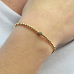 Silver Bracelet, Beaded Bracelet, Gold Filled Bracelet,