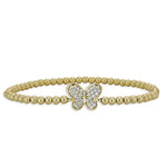 Butterfly Beaded Bracelet - Gold Filled with Sterling Silver Charm
