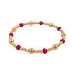 Dainty Stretch Bracelet 14k Gold Filled - Colorful Beads - Gift for Women - Tarnish Free Jewelry Stacking Bracelet