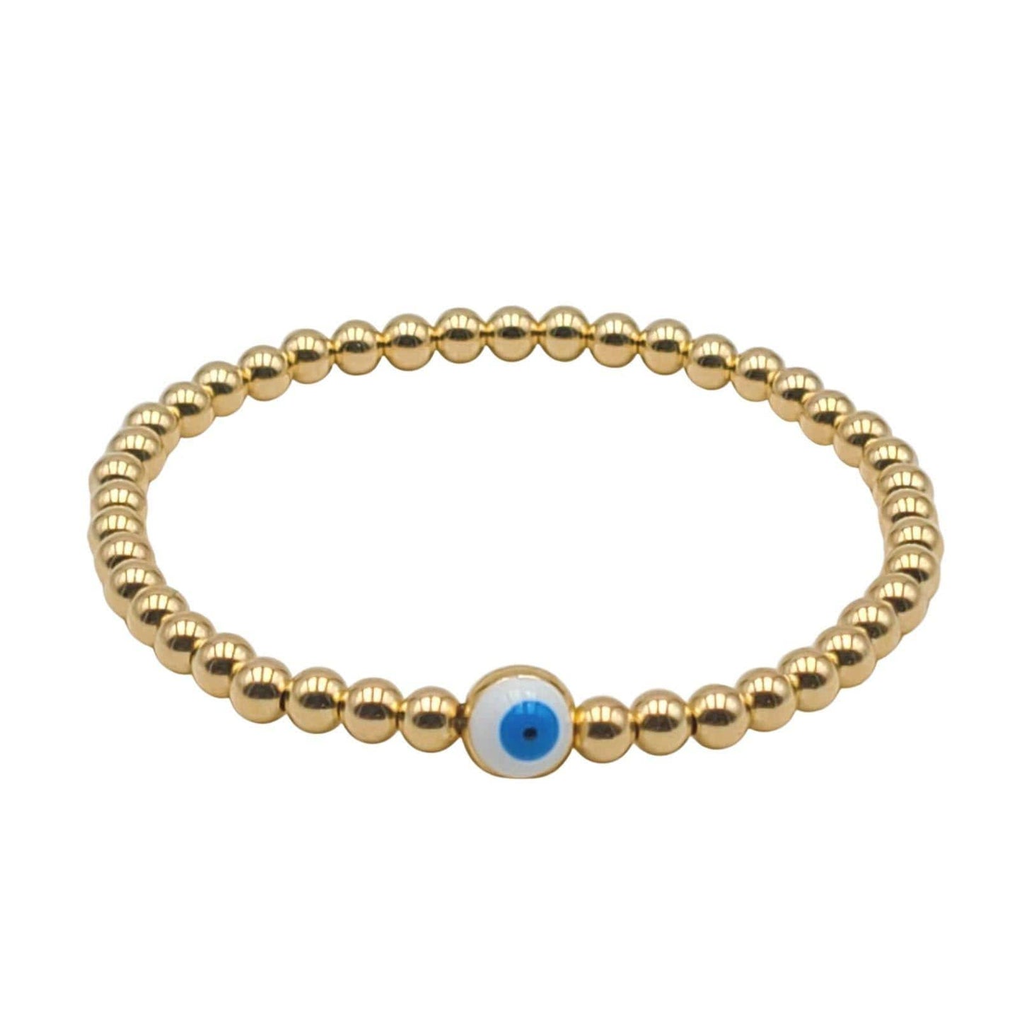 Boho Evil Eye Protection Stretch Bracelet - Good Luck Beaded Jewelry by Isabella Celini