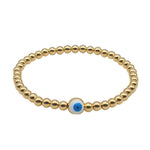 Boho Evil Eye Protection Stretch Bracelet - Good Luck Beaded Jewelry by Isabella Celini