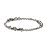 Gold Filled Stackable Bracelet - Stretch Fit, Mixed Bead Sizes