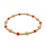 Dainty Stretch Bracelet 14k Gold Filled - Colorful Beads - Gift for Women - Tarnish Free Jewelry Stacking Bracelet