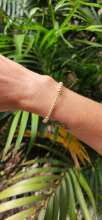 Gold Filled Stackable Bracelet - Stretch Fit, Mixed Bead Sizes