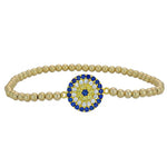 Gold Filled Evil Eye Bracelet: Beaded Protection Jewelry