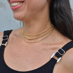 Dainty Gold Filled Beaded Necklace - Boho Graduated Layering Jewelry - Classy Bridemaid Gift - Tarnish Free