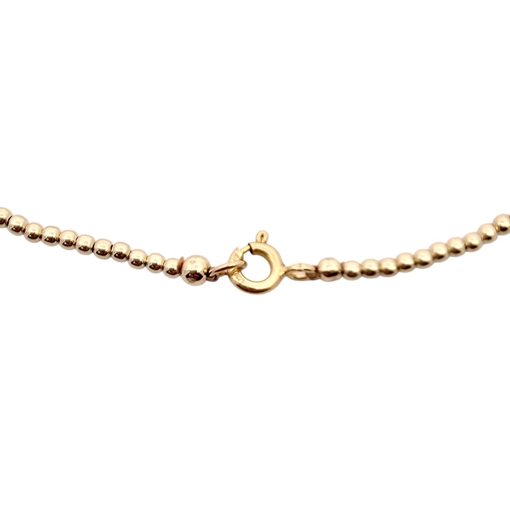 Dainty Gold Filled Beaded Necklace with Evil Eye Charm for Women by Isabella Celini, Tarnish Free Water Resistant Jewelry