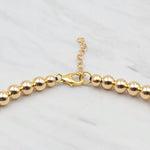 Dainty Gold Filled Layering Necklace 5mm Beaded Bohemian Bridesmaid Gift - Perfect for Women - Tarnish Free