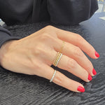14kt Gold Filled 2mm Beaded Ring - Tarnish-Free Waterproof