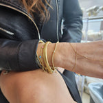 14kt Gold Filled 2mm Beaded Bracelet - Stackable, Adjustable Layering Piece