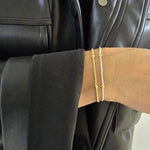 14kt Gold Filled 2mm Beaded Bracelet - Stackable, Adjustable Layering Piece