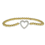 Gold-Filled Heart Pendant Stacking Bracelet - Layering Bracelet for Women