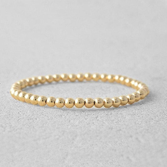 Layering Bead Bracelet, 14kt Gold Filled Bracelet, Simple Bead Bracelet