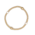 Freshwater Pearl Bracelet: 14kt Gold Filled Stretch Beads (Multiple Sizes)
