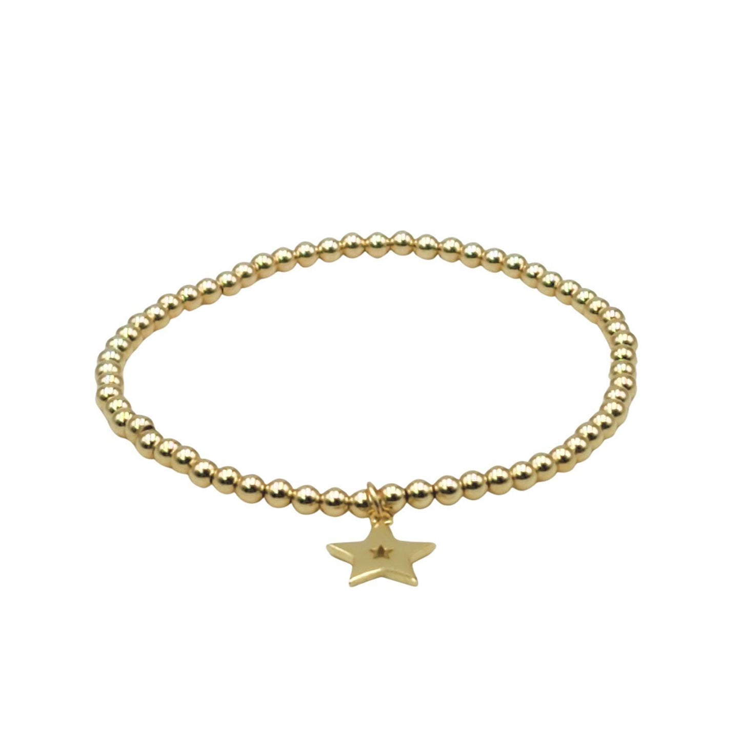 Gold Filled Star Charm Bracelet - Womens Stretch Charm Bracelet - Perfect Gift for Her