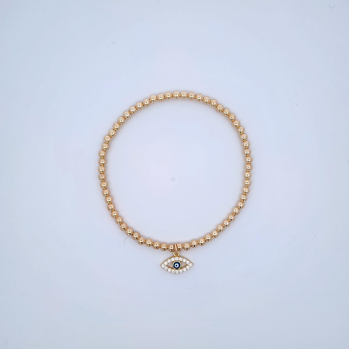 Dainty Gold Filled Evil Eye Bracelet - Protection and Style for Women