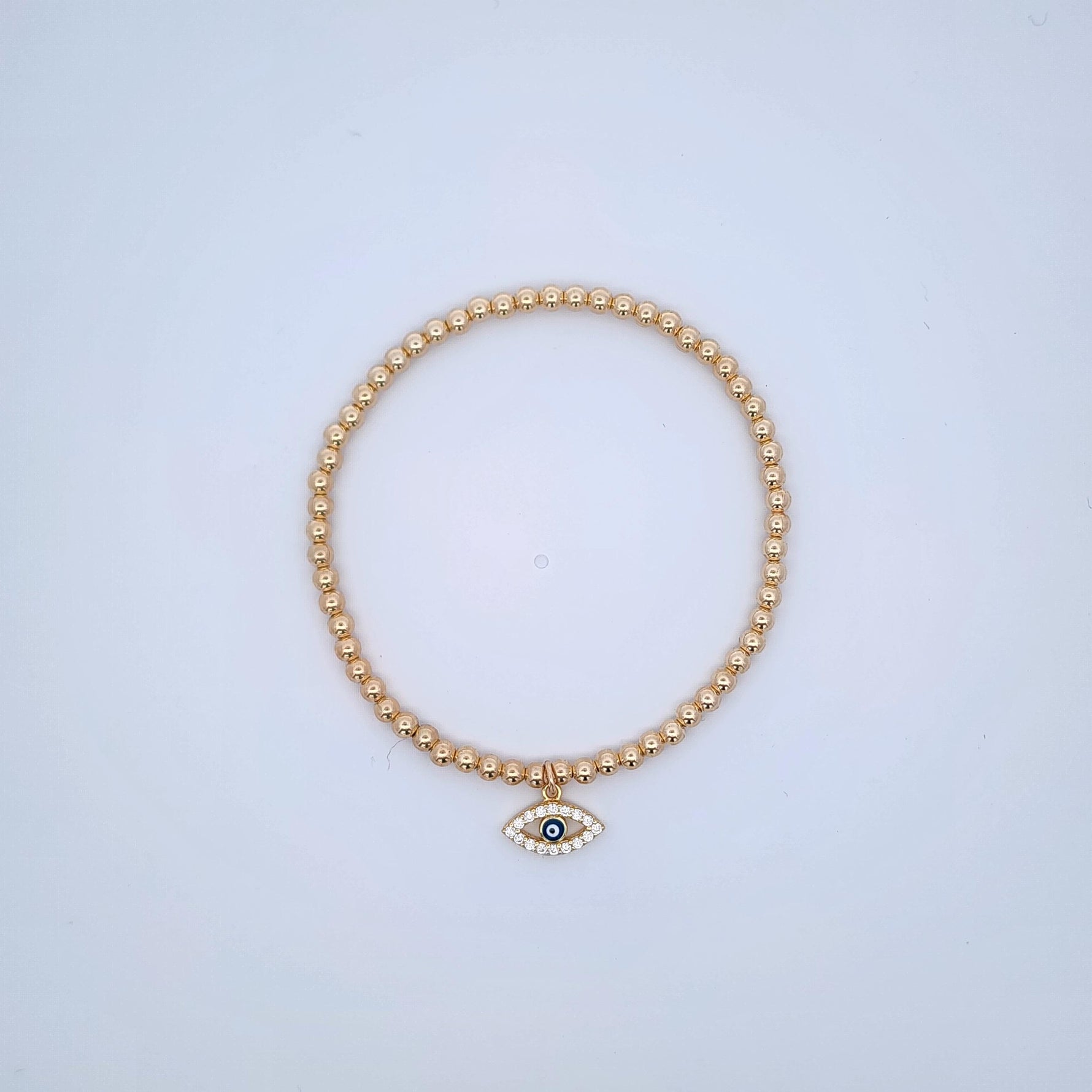 Dainty Gold Filled Evil Eye Bracelet - Protection and Style for Women