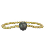 Gold Filled Pearl Bracelet, Dainty Freshwater Stretch (Adjustable Sizes)