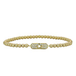 Star Pendant Bracelet: Gold Filled Beads - Stretch, Stackable
