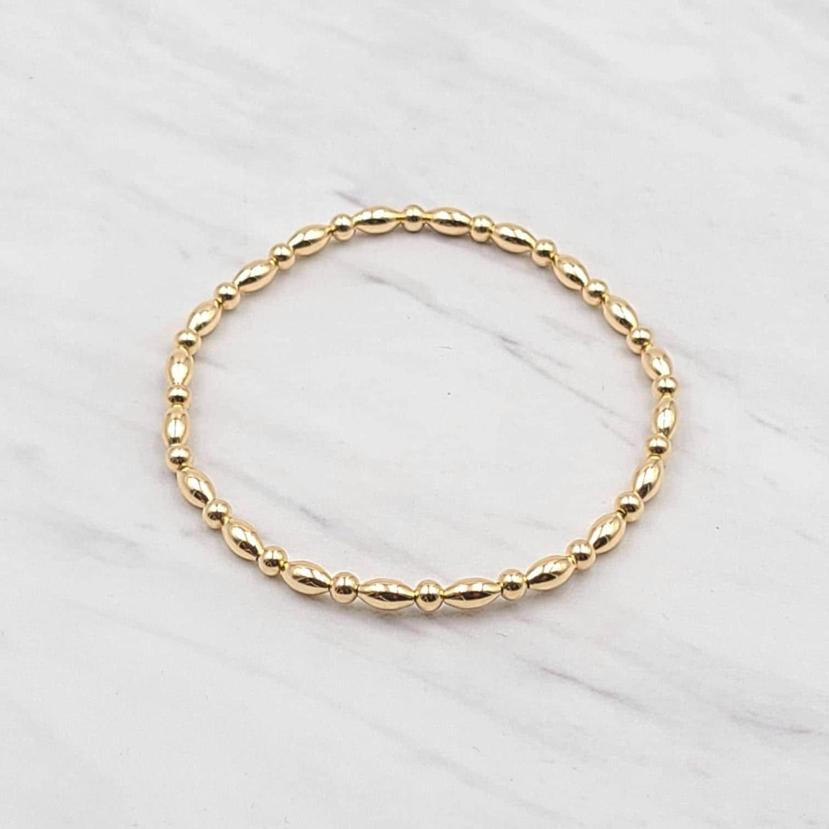 Beaded Bracelet: Gold Filled, Adjustable - Tarnish Free, Waterproof