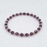 Delicate Gold Filled Stackable Bracelet with Semi Precious Beads - Customizable