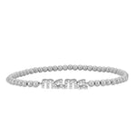 Mama Pendant Bracelet: Delicate Gold Filled Beads (Stretch Size 5.5-6.5")