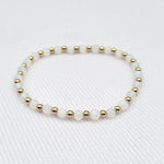 Delicate Gold Filled Stackable Bracelet with Semi Precious Beads - Customizable