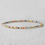 Gold Filled Stacking Bracelet - Non Tarnish Waterproof Glass Beaded Layering Jewelry