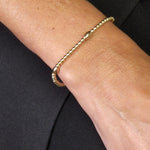 Gold Filled Stacking Bracelet - Oval Beads, Adjustable Size