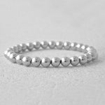 14kt Gold Filled 6mm Beaded Stacking Bracelet for Women - Stretch Fit Tarnish-Free Waterproof