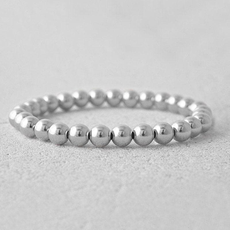 14kt Gold Filled 6mm Beaded Stacking Bracelet for Women - Stretch Fit Tarnish-Free Waterproof
