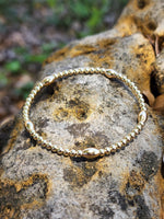 Gold Filled Stacking Bracelet - Oval Beads, Adjustable Size