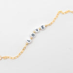 Custom Word Bracelet, Initial Bracelet, Chain Bracelet,