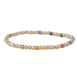 Stretch Beaded Bracelet: Semi-Precious Stones - Gold Filled Shine
